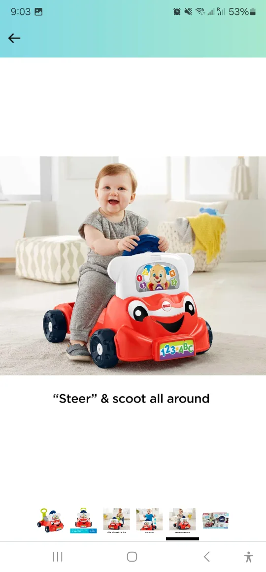 Brand  New Fisher-Price 3-in-1 Smart Car image indicator(5)