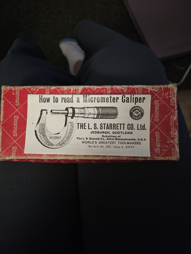 L.S. Starrett Micrometer Caliper with Box - photo 3