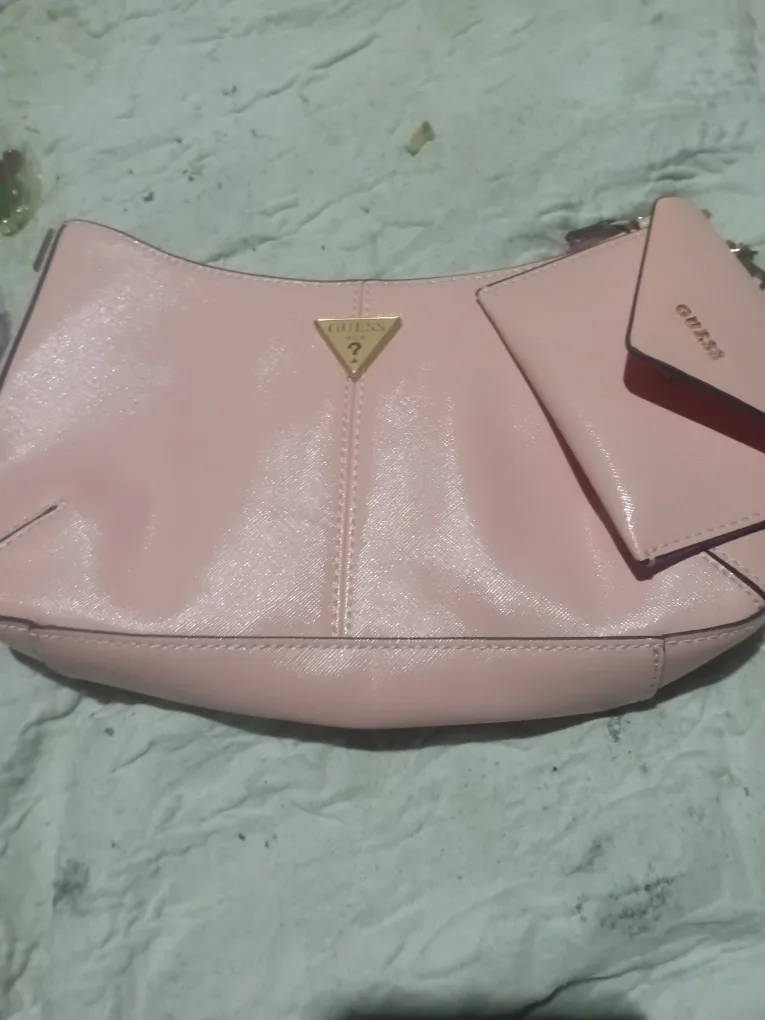 Guess Pink Shoulder Bag with Pouch thumbnail