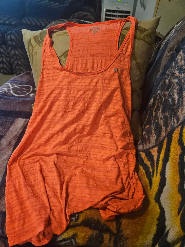 Nike Dri-FIT Orange Tank Top - Size L thumbnail