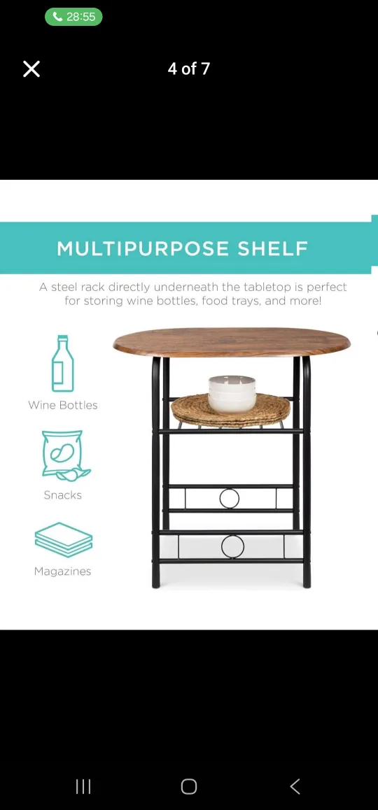 Dining, Desk, Game Table Set with 2 Chairs image indicator(4)