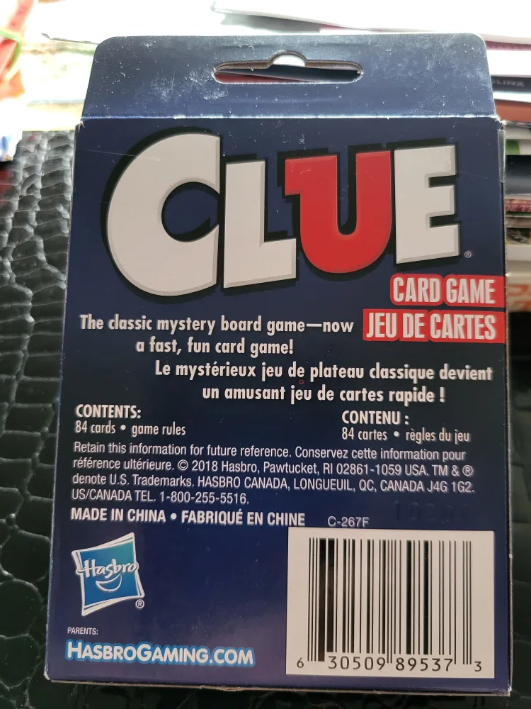 Clue Card Game - Hasbro image indicator(3)