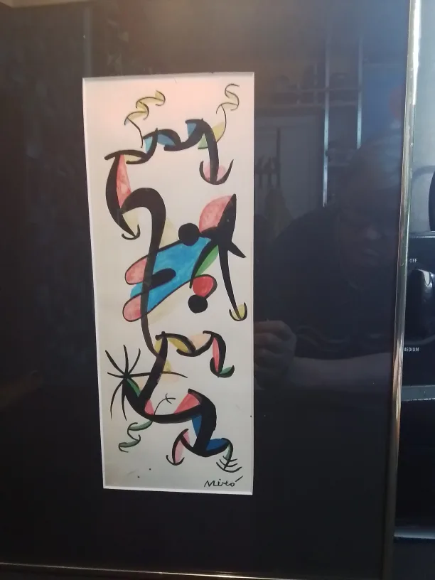 French Watercolor on Paper Signed Joan Miro, France thumbnail