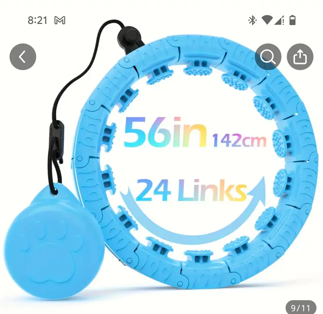 Adjustable Weighted Hula Hoop, 56 in / 142 cm thumbnail