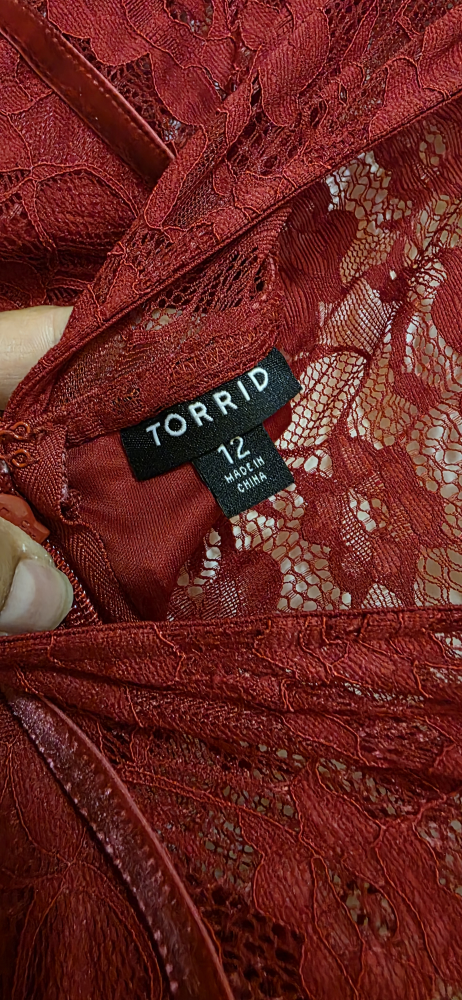 Torrid Red Lace Dress - Size 12 - photo 3