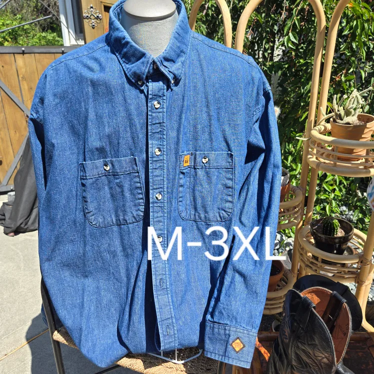 Wrangler FR Denim Shirt, Size Men-3XL thumbnail