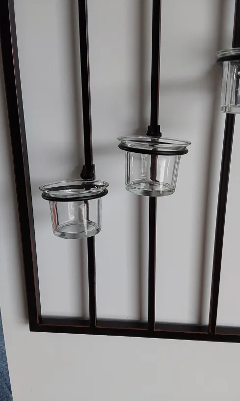 Wall-Mounted Iron & Glass Candle Holder image indicator(2)