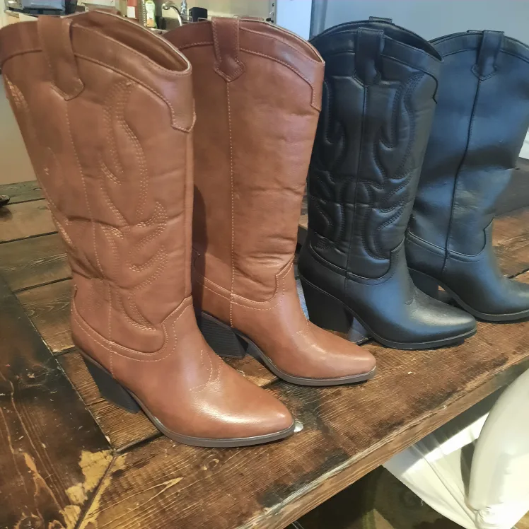 Cowboy Boots - Brown & Black thumbnail