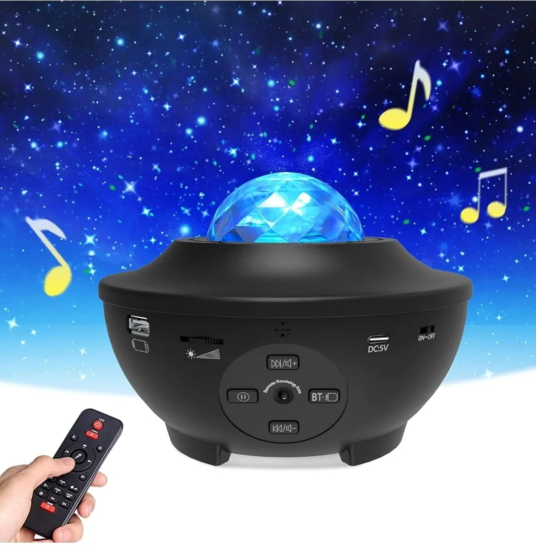 Night Light Galaxy Projector w/ Remote | LED Nebula, Bluetooth thumbnail