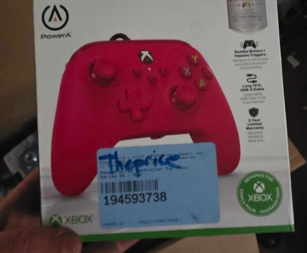 new in box PowerA Wired Controller for Xbox Series XS - Red thumbnail