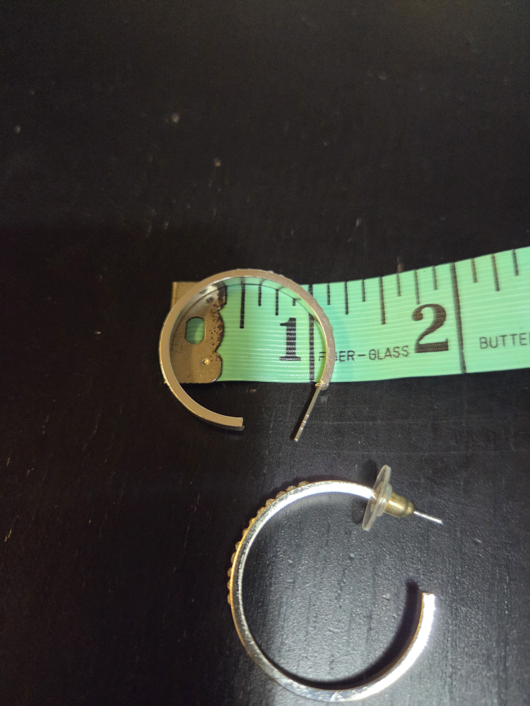 Silver Tone Hoop Earrings with Rhinestones - photo 2