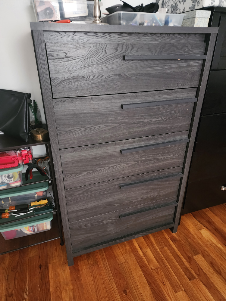 Dark Gray Tall Chest of Drawers - photo 2