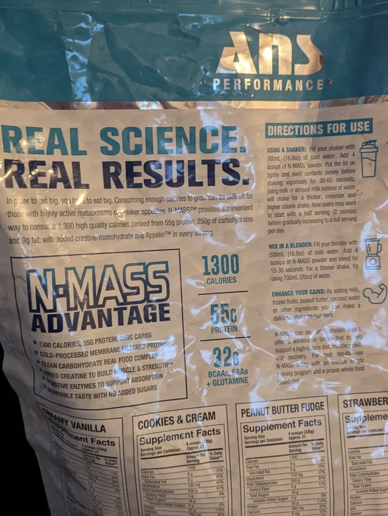 ANS N-MASS Extreme Muscle Mass Gainer 15lb image indicator(3)