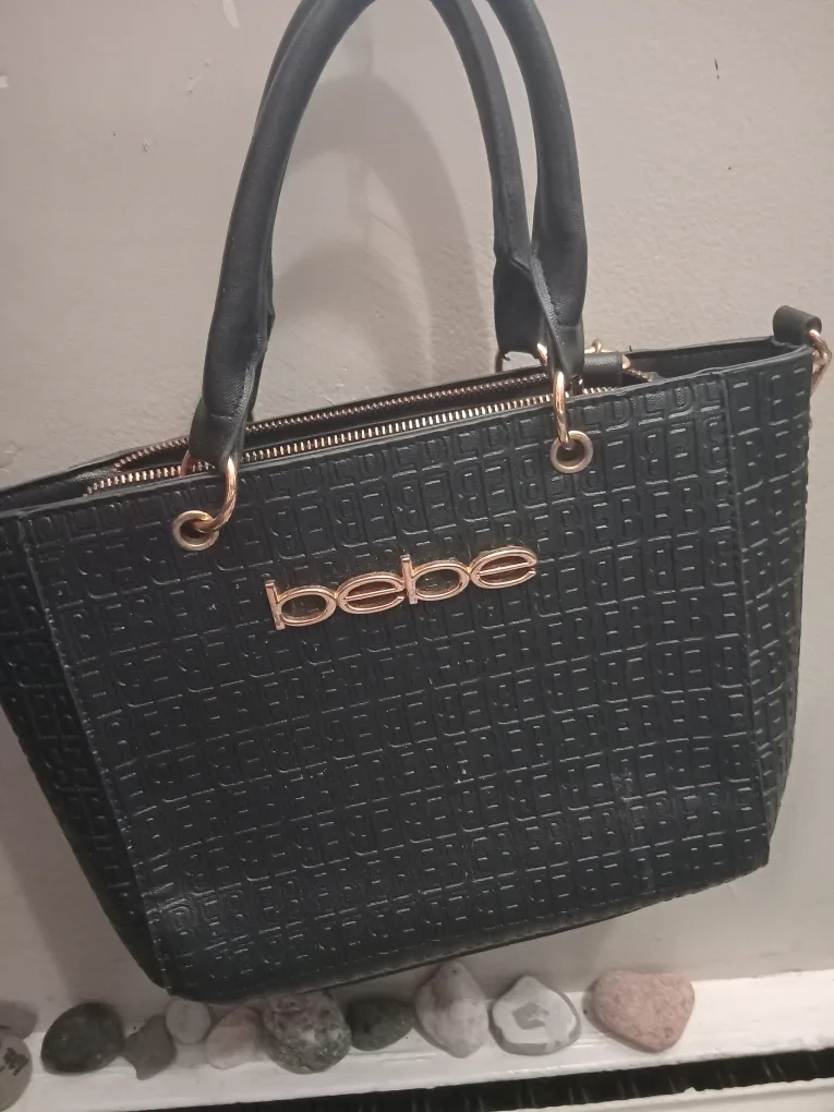 Bebe Black Tote Bag thumbnail