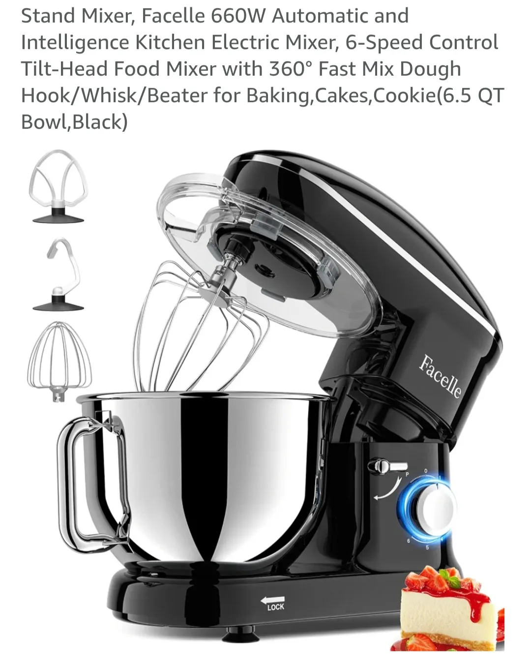 Facelle 660W Stand Mixer thumbnail