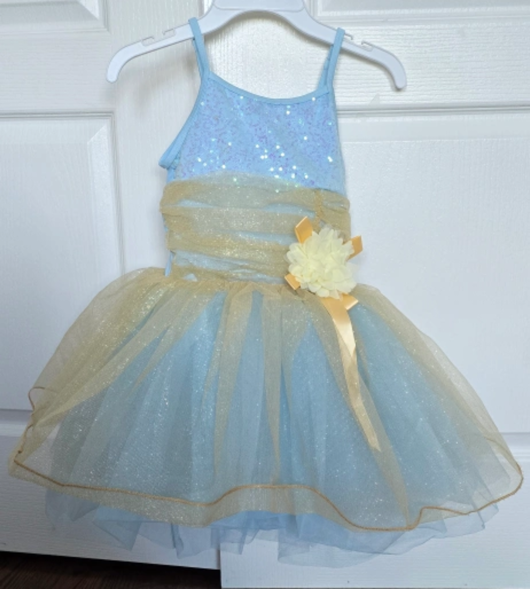 Laylas Blue & Gold Ballet Costume. Size kids M - photo 3