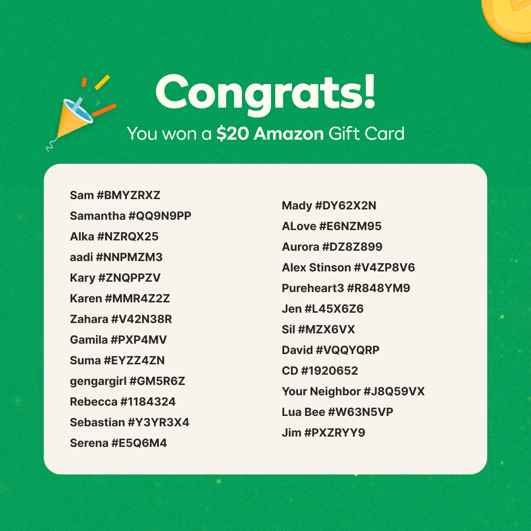 July Bingo - Winner Announcement - photo 4