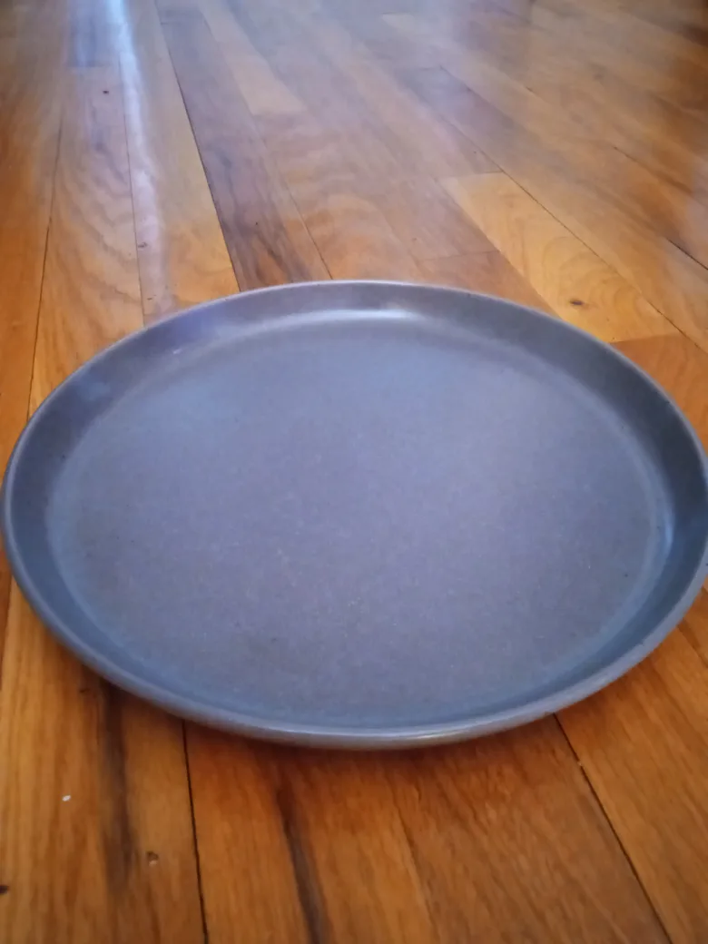 Gray Round Serving Plate thumbnail