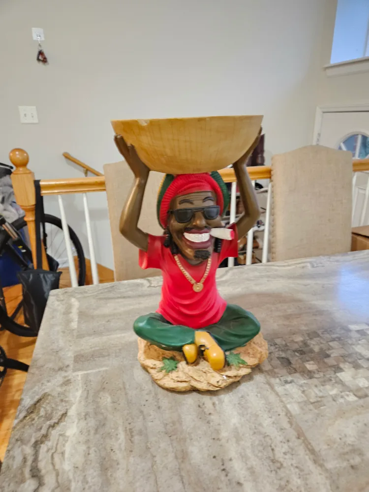 Collectible 18" Bob Marley Rasta Man Ash Tray thumbnail