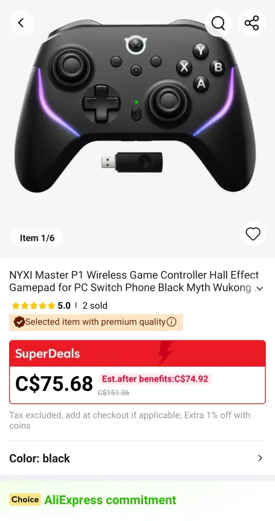 NYXI Master P1 Wireless PC Controller - New in Box! thumbnail