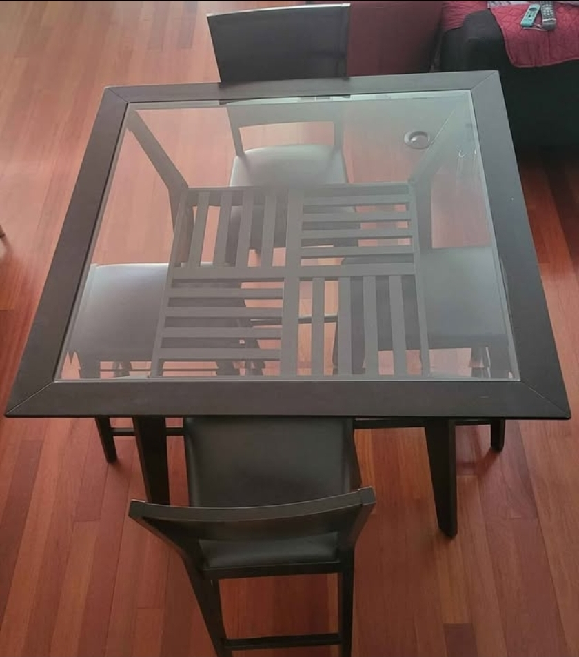 5-Piece Wood Counter Height Dining Table Set