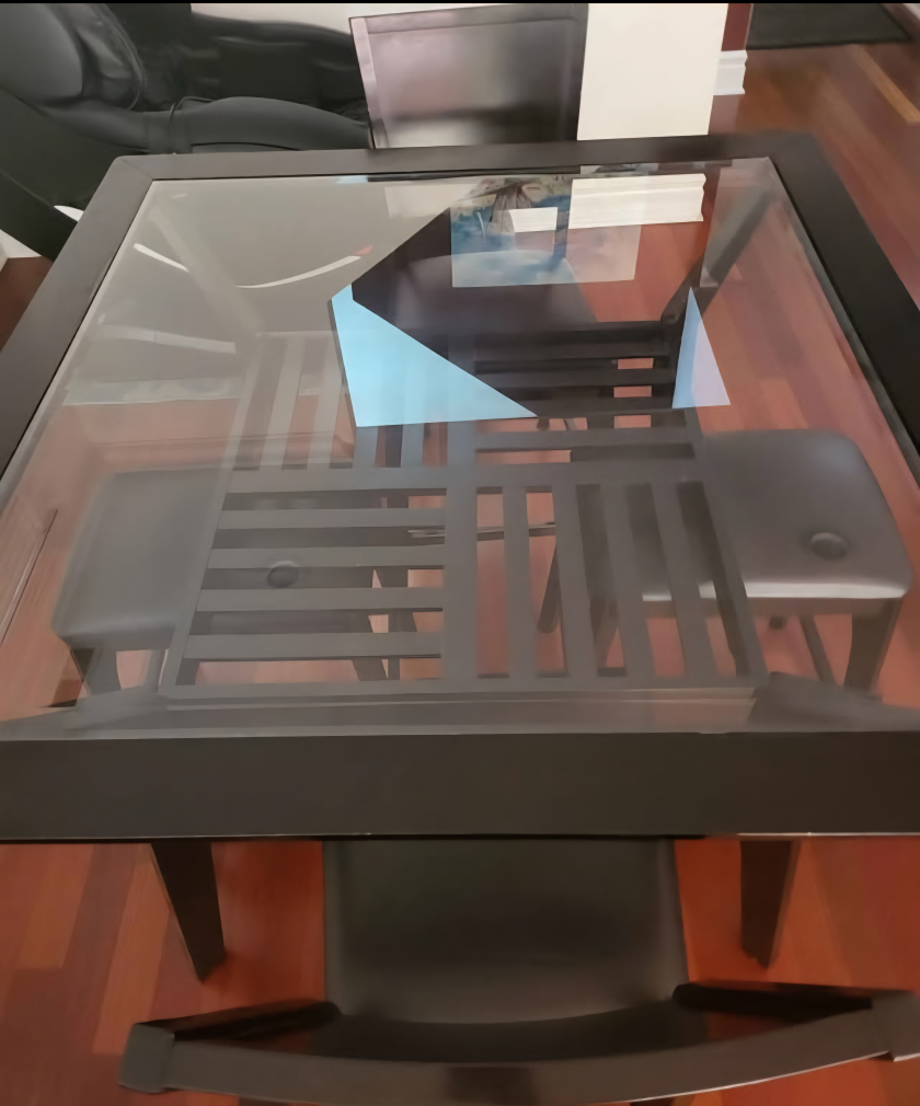 5-Piece Wood Counter Height Dining Table Set - photo 2