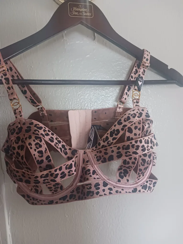 New NWT Victoria's Secret Leopard Bra Size 36B image indicator(2)