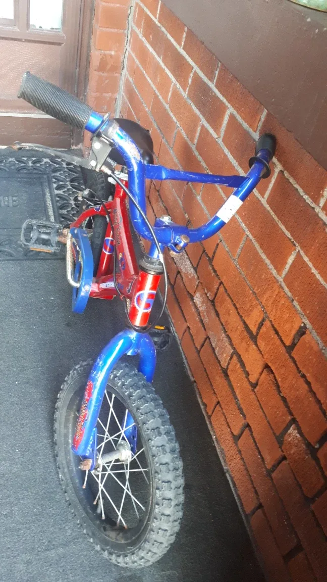 Mongoose Moto Mag 12" Kids Bike - Red/Blue thumbnail