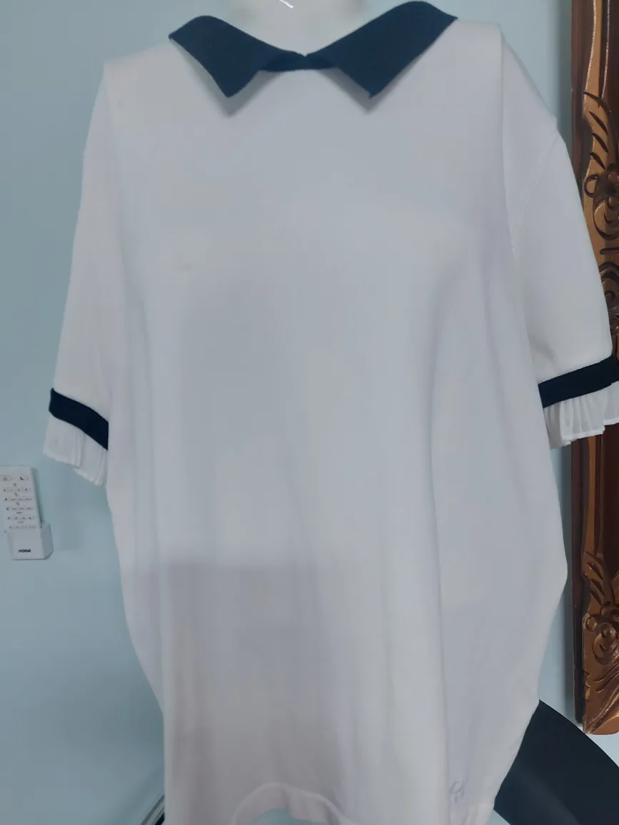 Karl Lagerfeld Paris White Blouse - Size XL thumbnail