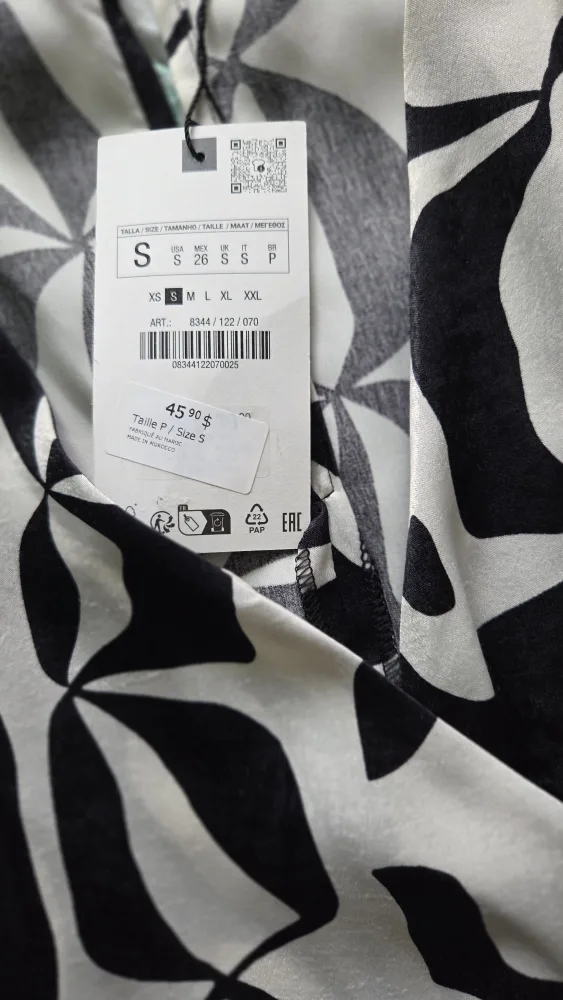 Zara Printed Top - Size S thumbnail