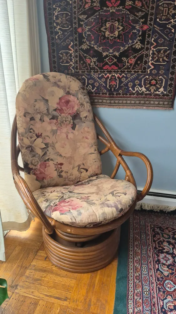 Floral Swivel Rocker Egg Chair thumbnail
