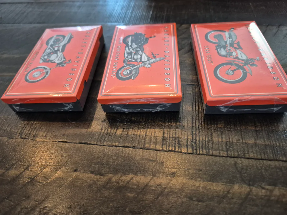 Harley Davidson Collectible Match Tins- 3 Total SEALED image indicator(4)