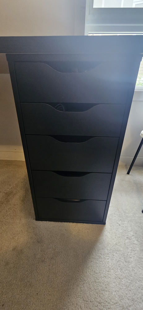 IKEA desk with drawers - black - photo 3