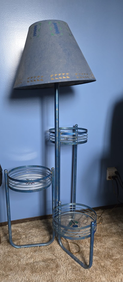 3 Tier Glass Table Floor Lamp - photo 2