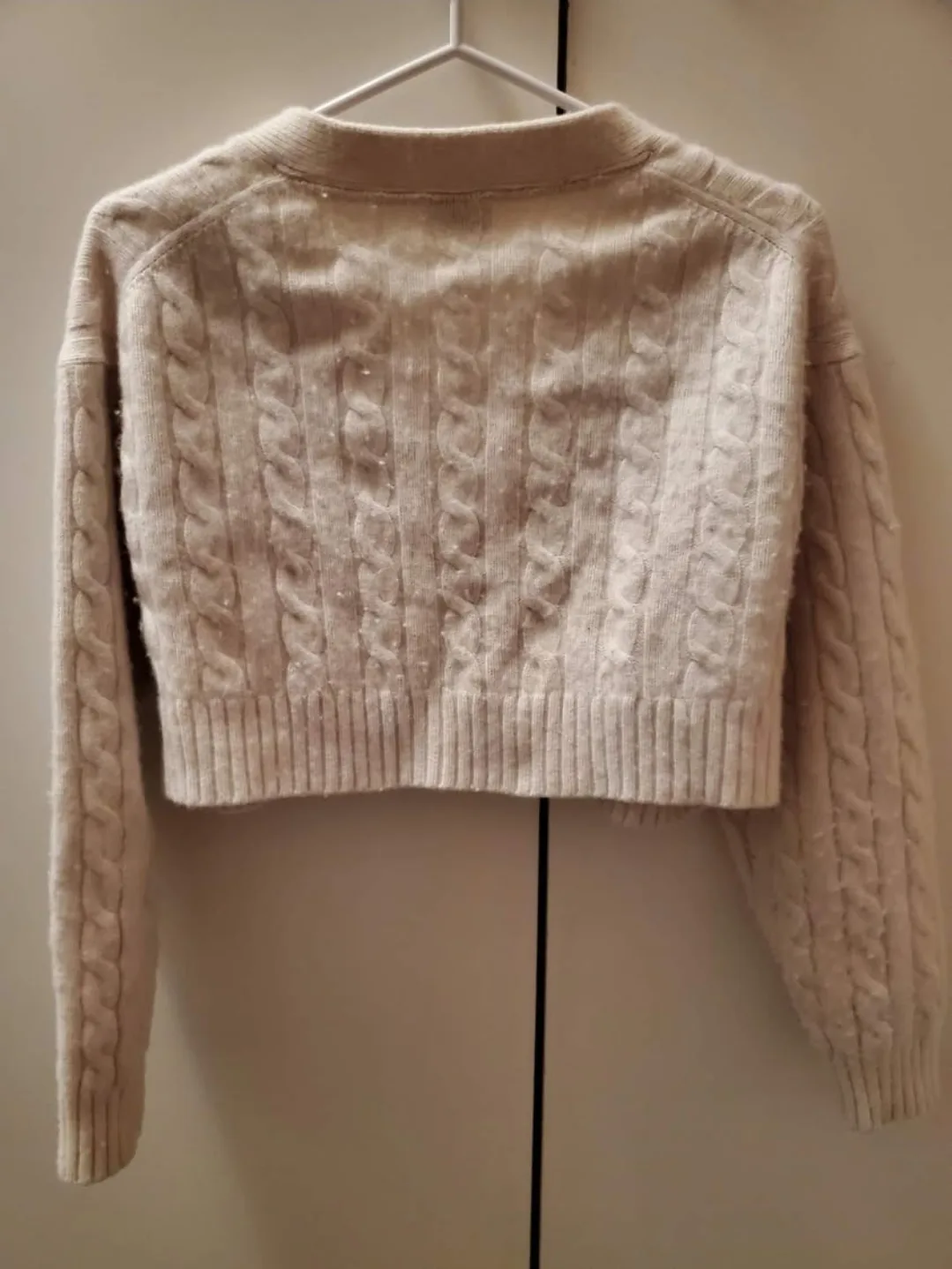 Aritzia Cream Cable Knit Cardigan - Size Small image indicator(2)