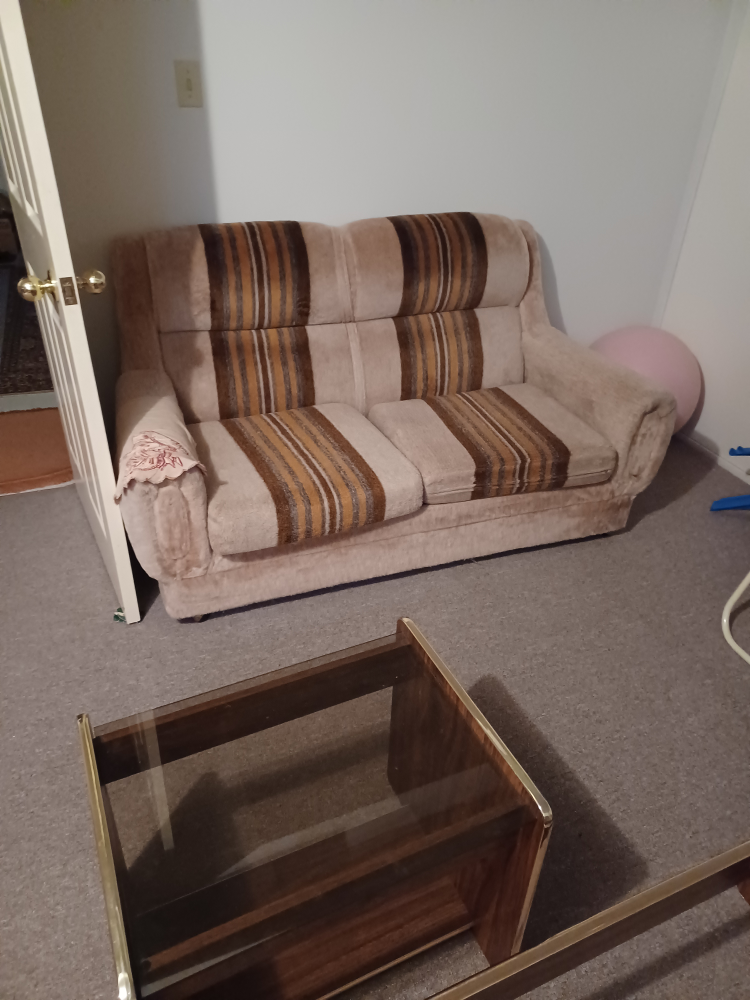 Vintage Striped Loveseat