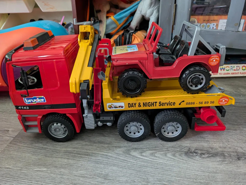 Bruder Tow Truck with Jeep thumbnail