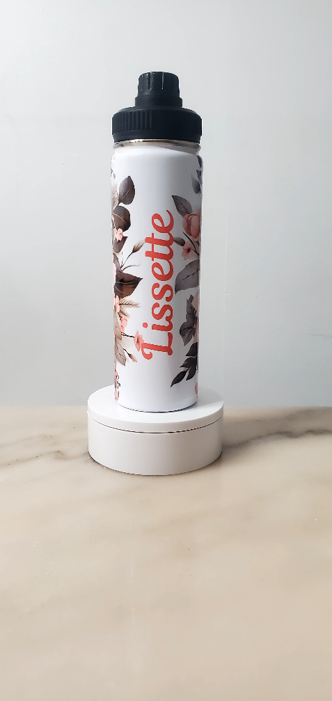 Floral Design Water Bottle
