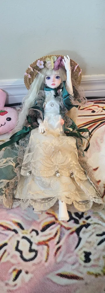 1/4 bjd doll dress - muxi body - gown and inner pants image indicator(3)