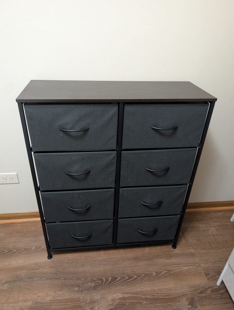 8-Drawer Fabric - Black