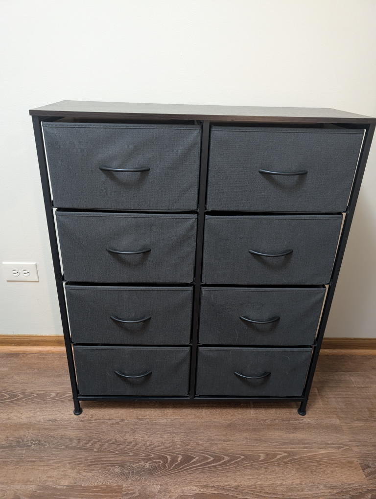 8-Drawer Fabric - Black - photo 2