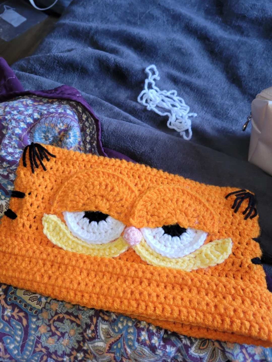 Garfield hat  CROCHET PATTERN thumbnail