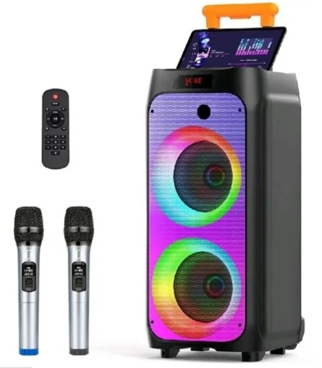 Portable Karaoke Bluetooth Speaker with 2 Mics thumbnail
