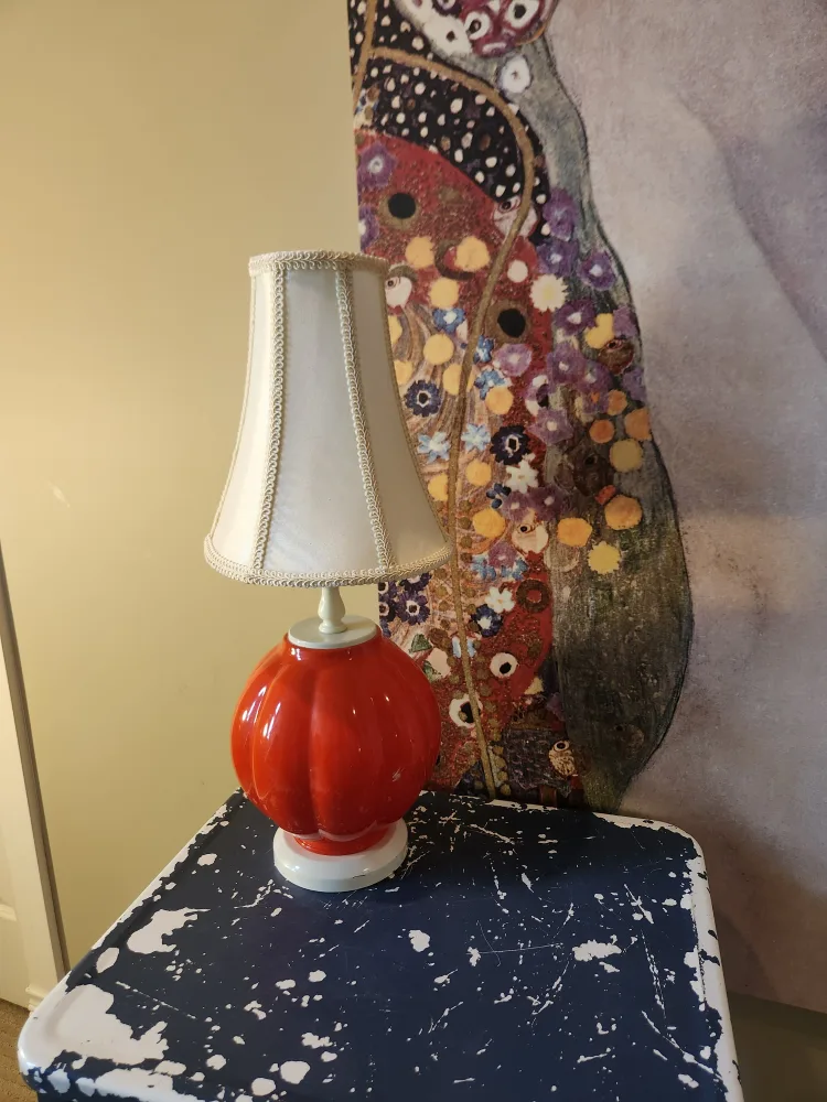 ORANGE! 1960's Accent Lamp! thumbnail