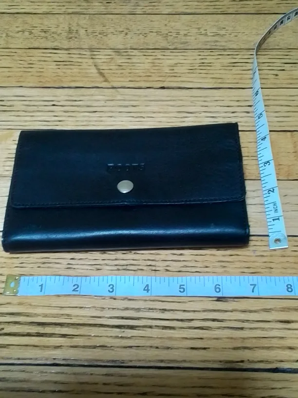 Roots Black Leather Wallet thumbnail