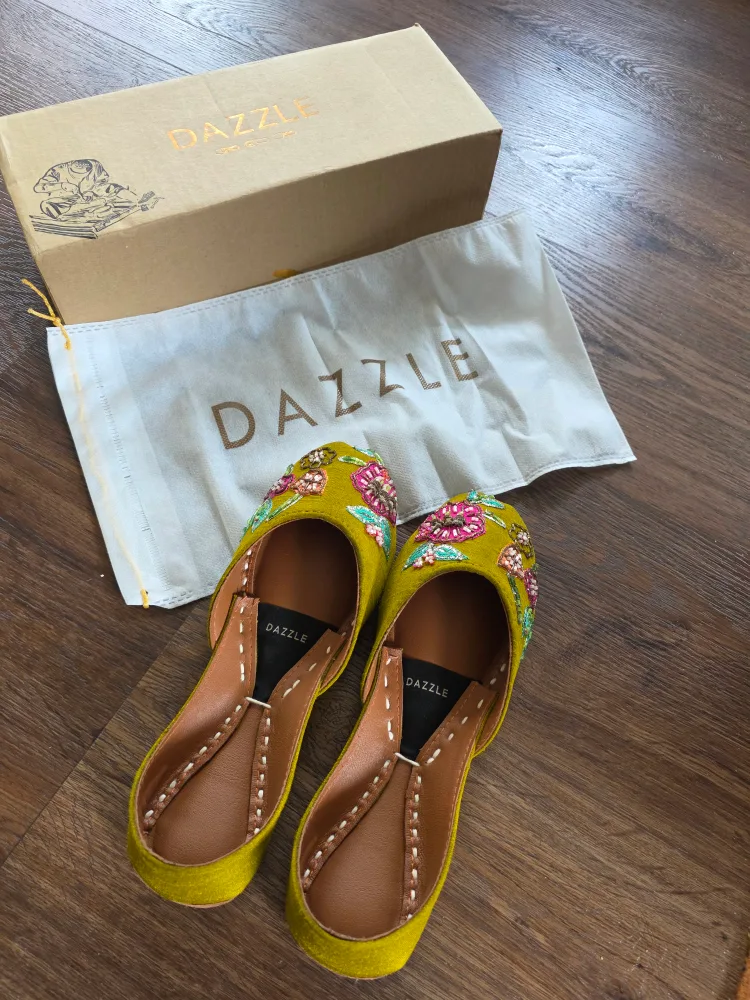 New Dazzle Embroidered Flats - Size 38 thumbnail