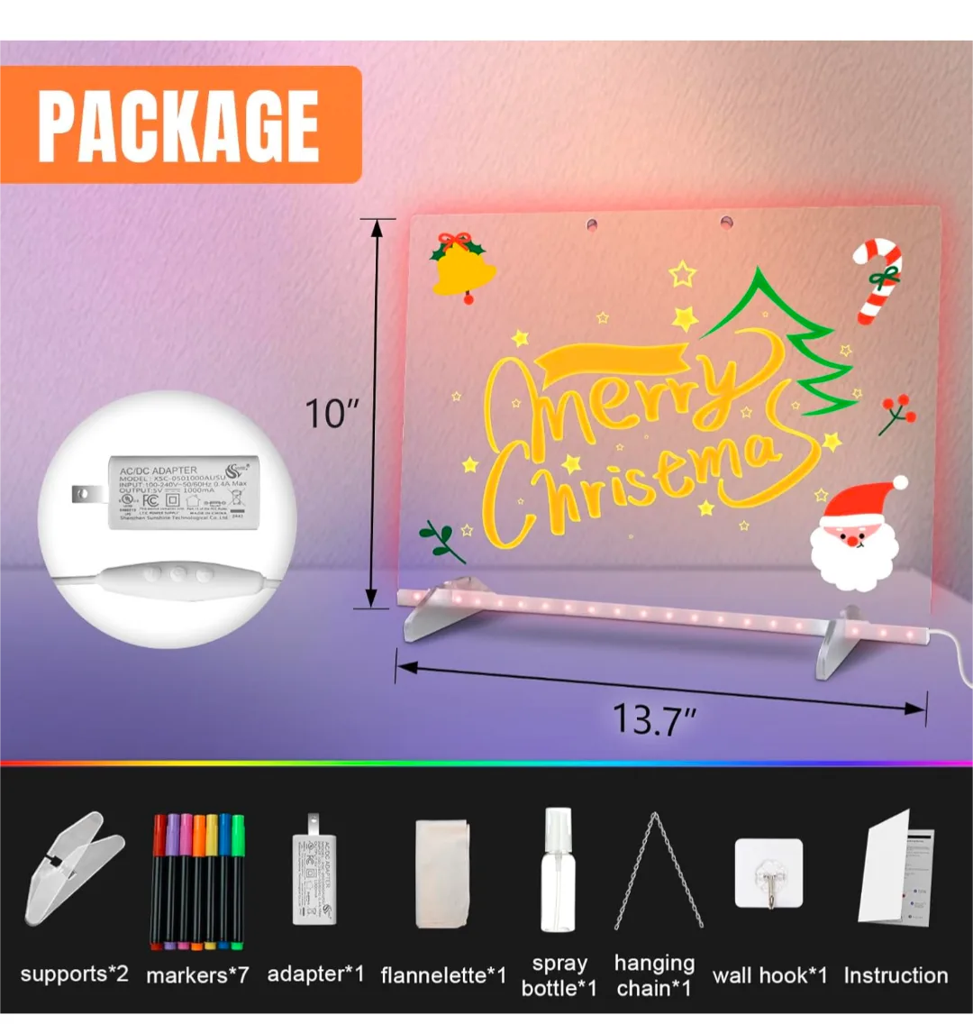 LED Writing Board 13.7" x 10" image indicator(4)