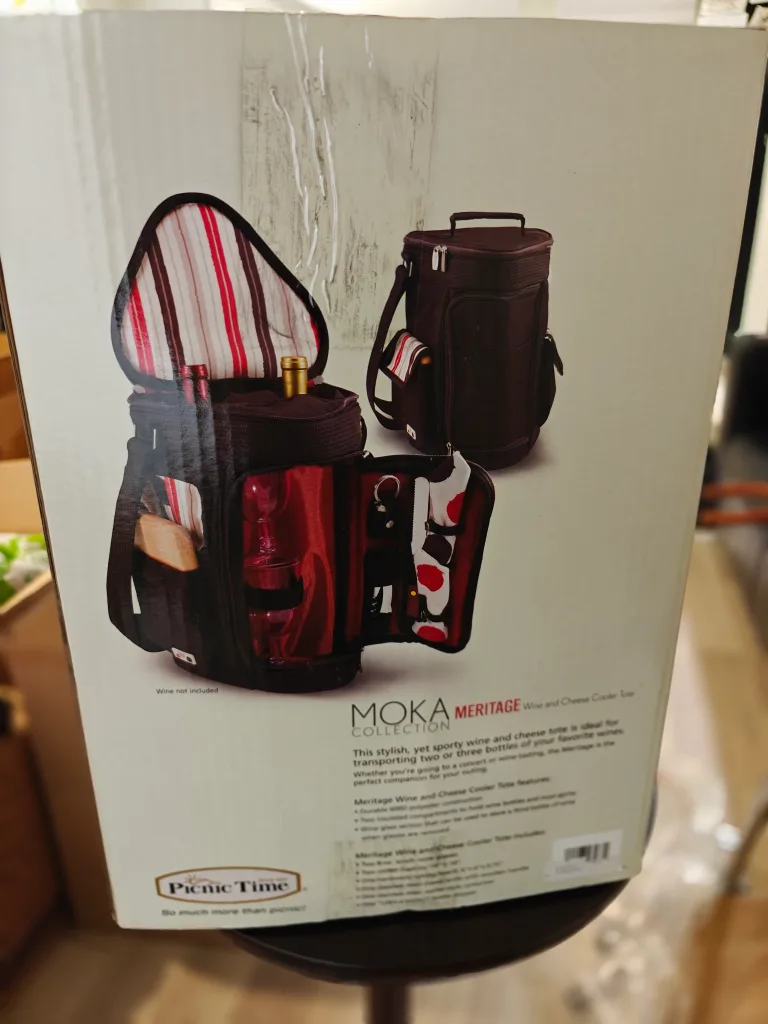 Picnic Time Moka Meritage Wine & Cheese Cooler Tote image indicator(2)