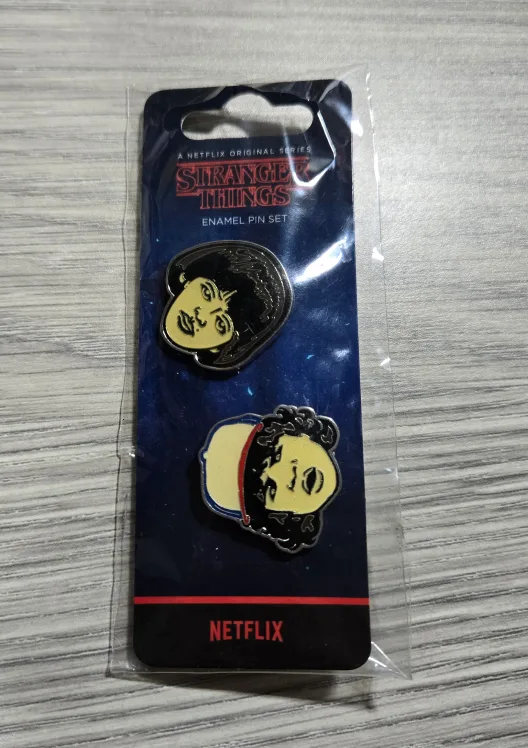 Netflix Stranger Things Dustin & Lucas Lapel Enamel Pin Set thumbnail