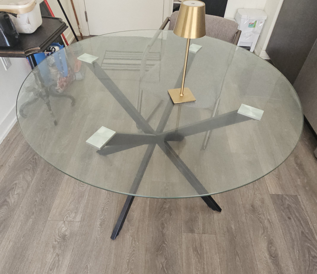 Round Glass Dining Table - photo 2